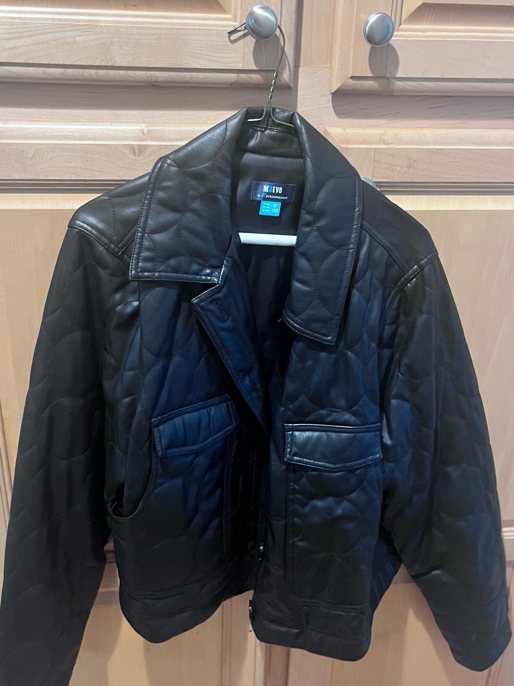 Maeve Black Quilted Bomber Jacket